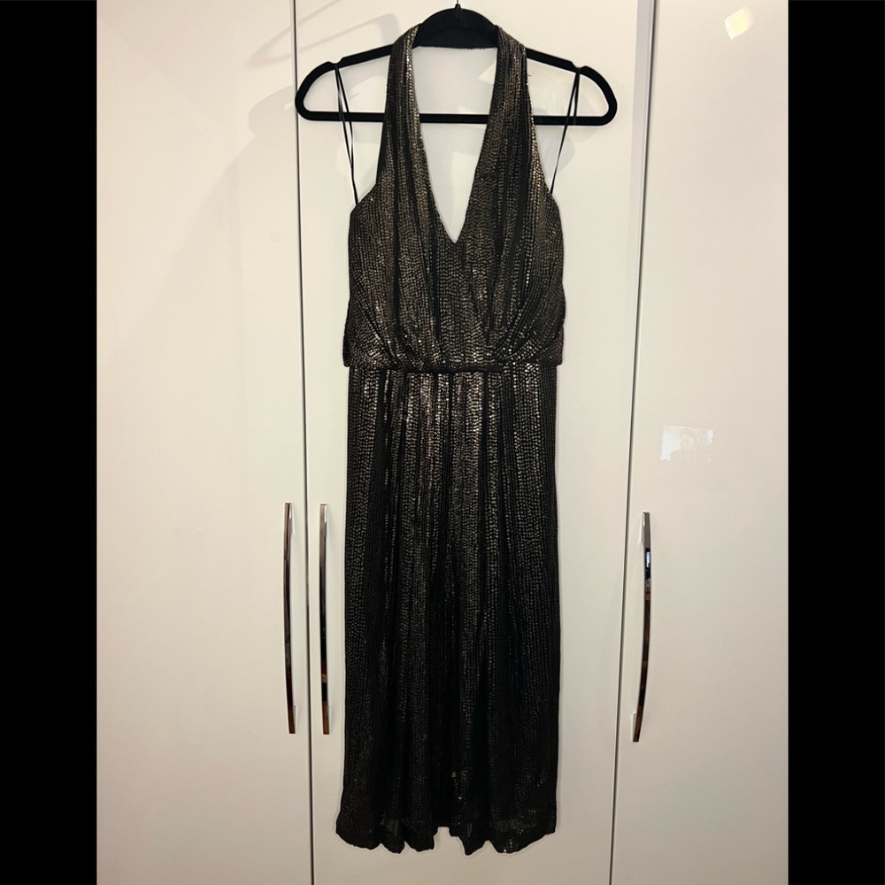 Lafayette 148 embellished Halter Dress